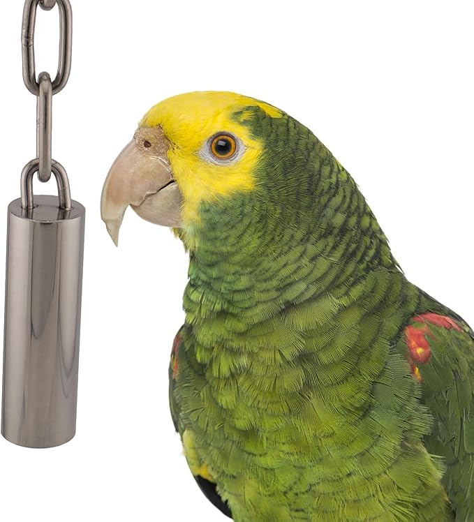 Super Bird Creations SB1241 Stainless Steel Tube Bells - Bird Cage Accessory for Sound Enrichment - Ideal for Parrots, Amazons, Greys, Cockatoos and Macaws (Small) - Made in The USA