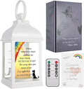 Dog Memorial Gifts with Remote - Sympathy Bereavement Gifts for Loss of Dog, Rainbow Bridge Memorial Lantern for Grieving Pet Owner