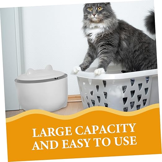Milisten 1 Set Cat Litter Waste Container with Sealed Lid Includes Trash Bags Convenient One Button Operation for Easy Disposal for Maintaining Environment