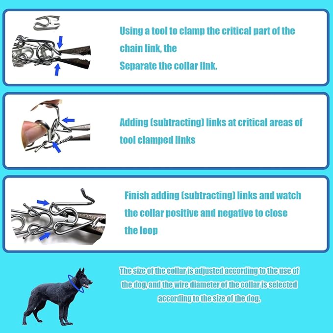 No Pull Adjustable Collar with Quick Release Buckle for Small Medium Large, Extra Link and Caps