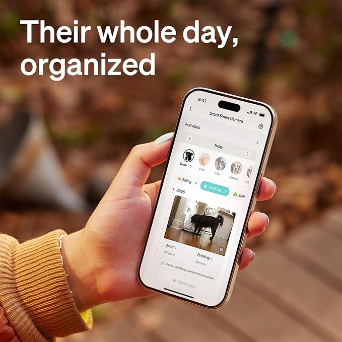 PETLIBRO 2-Packs AI Pet Camera Indoor with Phone app, Multi-Pet Recognition & AI Summary, 360° Auto Tracking Night Vision Cat cam Dog cam, [One Dog Camera Requires One Subscription]