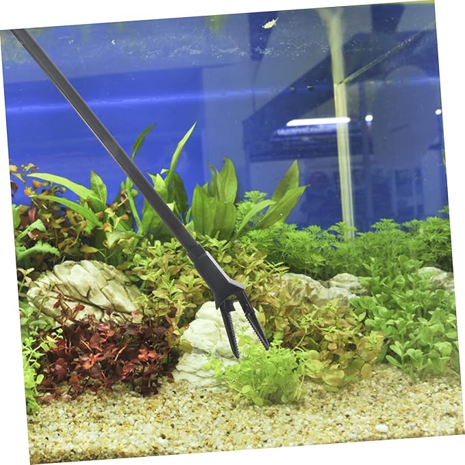 4pcs Cleaning Tweezers for Aquarium Portable Fish Tank Planting Clips Ergonomic Waterweed Feeding Tool Aquatic Plant Tong for Easy Aquarium Maintenance