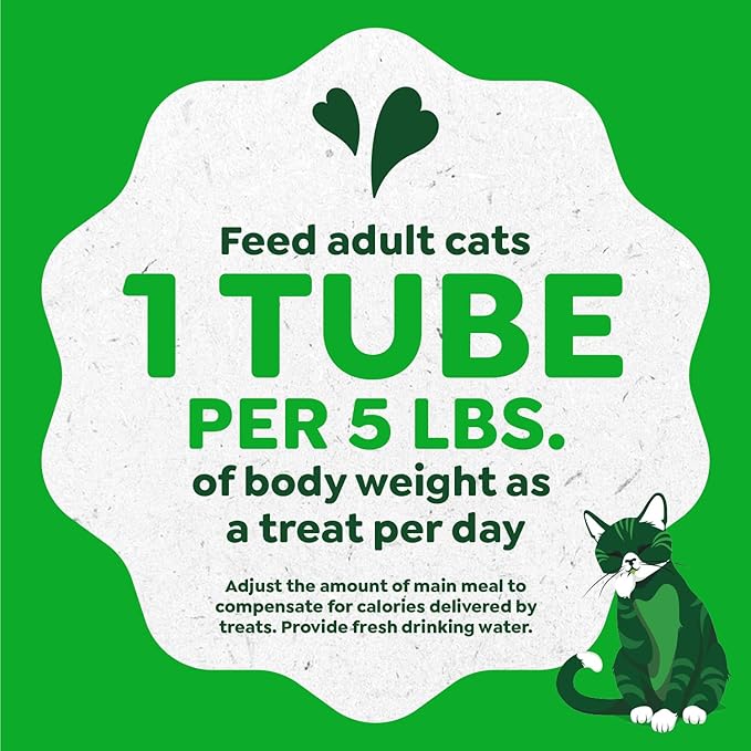 Greenies Feline Smart Purees Skin & Fur Health Lickable Cat Treats with Real Salmon, 0.49 oz. Tubes, 20 Count