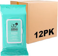 Wags & Wiggles Hypoallergenic Dog Wipes for Sensitive Skin, Fragrance Free Waterless Cleansing Towelettes for Paws Face Body & Rear, No SLS DEA Parabens, 100 Count - 12 Pack