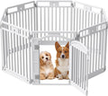 Pet Playpen with Door Dog Playpen Foldable Puppy Playpen for Puppies and Small Dogs 8-Panels Easy Assemble Easy Storing for Indoor and Outdoor (8 Panels)