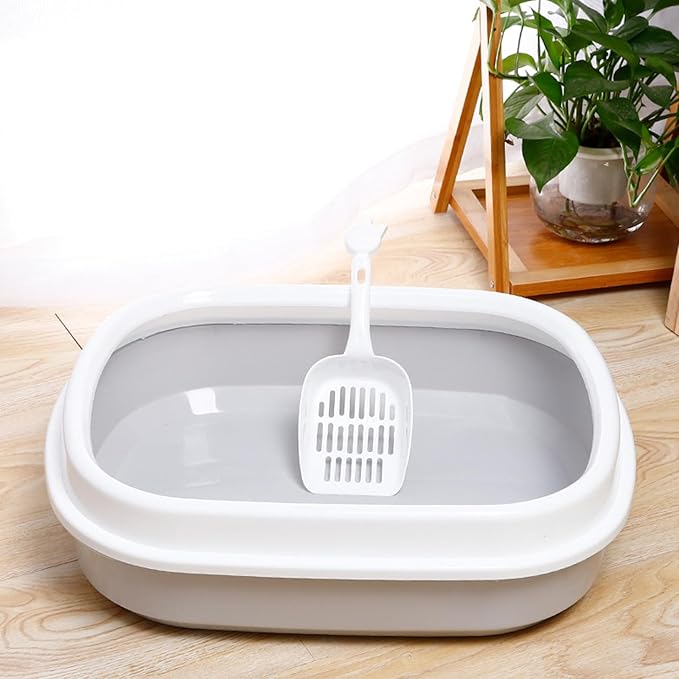 High Wall Cats Waste Container Odor Reducing Cats Litter Box Sifting Scoops for Outdoor Use Easyly Wash Ovals Litters Box