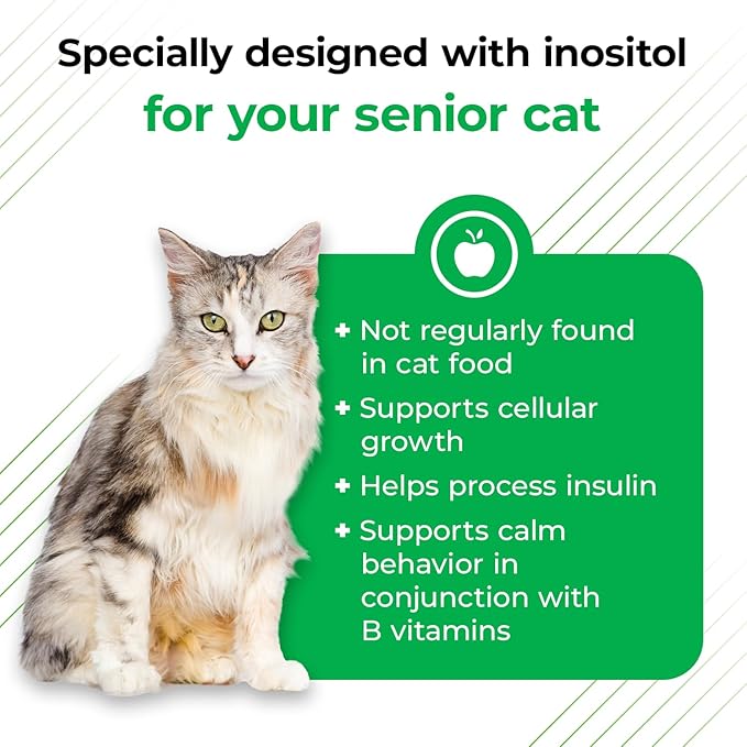 VetriScience Senior 27+ Active Health Chews, Nu Cat Daily Multivitamin for Senior Cats, Balanced Vitamins, Minerals and Antioxidants, Healthy Aging and Wellness Support, Fish, 30 Count