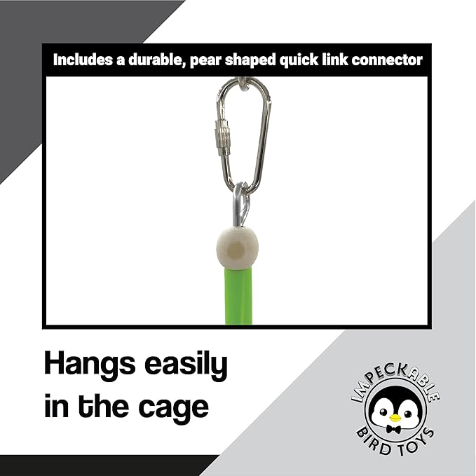 951 Double Duck Trap Bird Toy 9" - Handmade Foraging Bamboo Finger Traps & Rubber Ducks - Shredding & Chewing Cage Accessory for Conure, Parakeet, Lovebird & Cockatiel - Interactive Enrichment