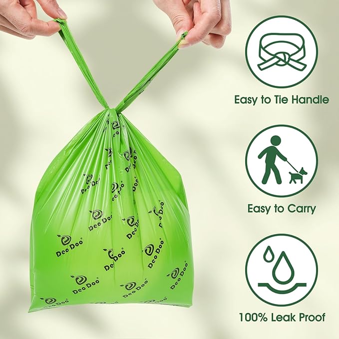 Dog Poop Bags Rolls with Handles 40 Rolls 480 Counts Big Sizes Leak Proof and Extra Thick Waste Bags for Walking Medium Large Dogs Cats Litter Unscented