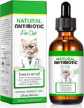 Natural Antibiotic Liquid Drops for Cats - Supports Immune System, Allergy & UTI Relief with Fast Absorption & Digestive Aid - Chicken Flavor for All Ages & Breeds, 2 fl oz (60ml)