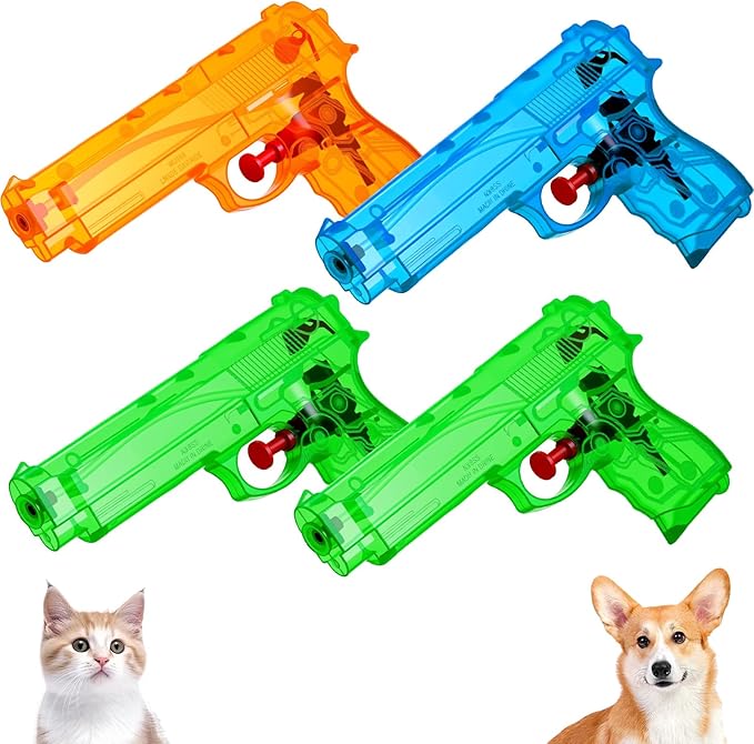 Geelin 4 Pack Squirt Spray for Cats Dogs Training Squirt Gun for Cats Deterrent Water Spray Pistols for Dogs Pets Training