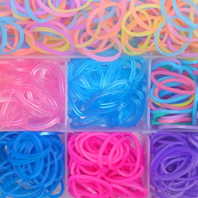 YOY 3/4" Pet Dog Stretchy Rubber Bands, 600/Box - Puppy Elastics Ties Pony Tail Holders Hair Accessories for Doggy Grooming Top Knots Ponytails Braids and Dreadlocks