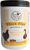 FRESH EGGS DAILY Flock Flax Feed Supplement Vitamins for Backyard Chickens and Ducks 16oz