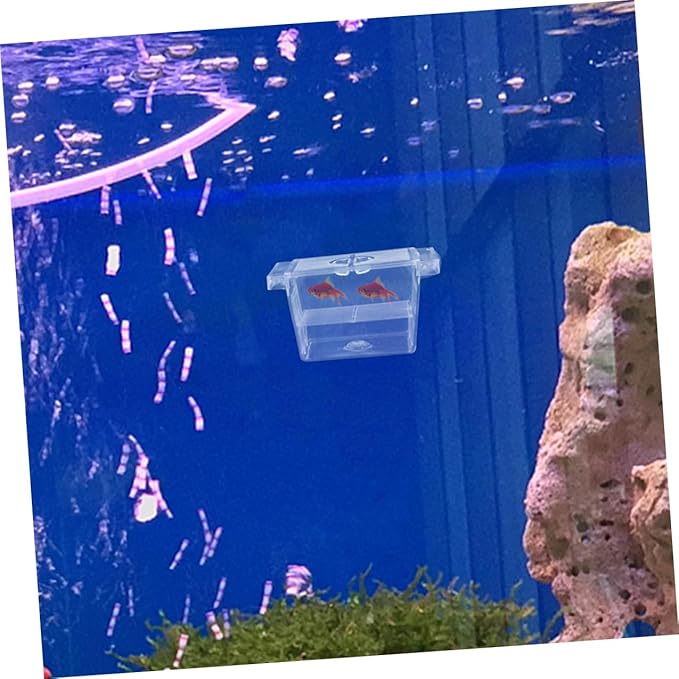 GANAZONO 4pcs Double-Layer Fish Fry Incubator Box Self-Floating Aquarium Breeding Box for Fish Tank Nursery and Isolation of Betta