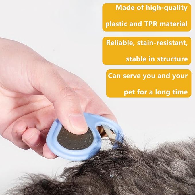 2 PCS Professional Dog Dematting Comb & Undercoat Rake - Pet Grooming Tool for Mats, Tangles & Shedding, Gentle Detangler Brush for Dogs & Cats (Blue & Green)