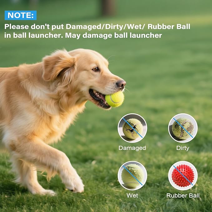 Automatic Ball Launcher for Dogs: 2" Mini Tennis Ball Thrower with 3 Distance Settings,Interactive Puppy Pet Ball Indoor Thrower Fetch Machine for Small to Medium Dogs,Blue