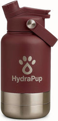 32oz Insulated Dog Water Bottle – Stainless steel, leakproof travel jug keeps water cold. Includes pet bowls, perfect for hiking, camping, and outdoor adventures with your dog (Mauve)