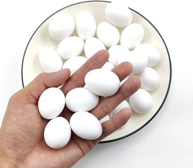 10 Pieces Pigeon Eggs Solid Plastic Eggs for Hatching Help Limit Births Laying Pigeon Agricultural Tool Poultry