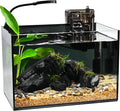 Fish Tank,2.8 Gallon Small Aquarium Kit,Glass Small Fish Tank,Betta Fish Tank with Light and Filter, Small Transparent Glass Fish Tank with Light and Filter