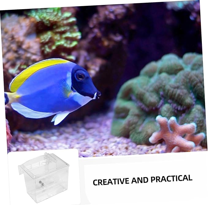 1pc Fish Tank Breeding Hatchery House Incubator Pneumatic Isolation Box for Aquarium Hanging Fish Breeder Box for Shrimp and Turtles Design for Observation