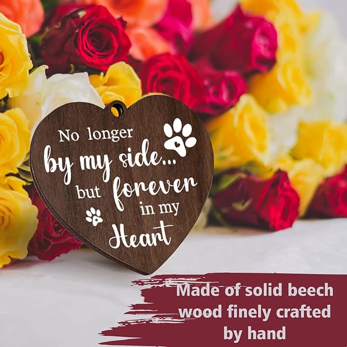 Jigfoxy Dog Memorial Picture Frame - Rotating Wooden Frame for 4x6 Photo - Loss of Dog Sympathy Gift - Cat Pet Bereavement Remembrance Frame