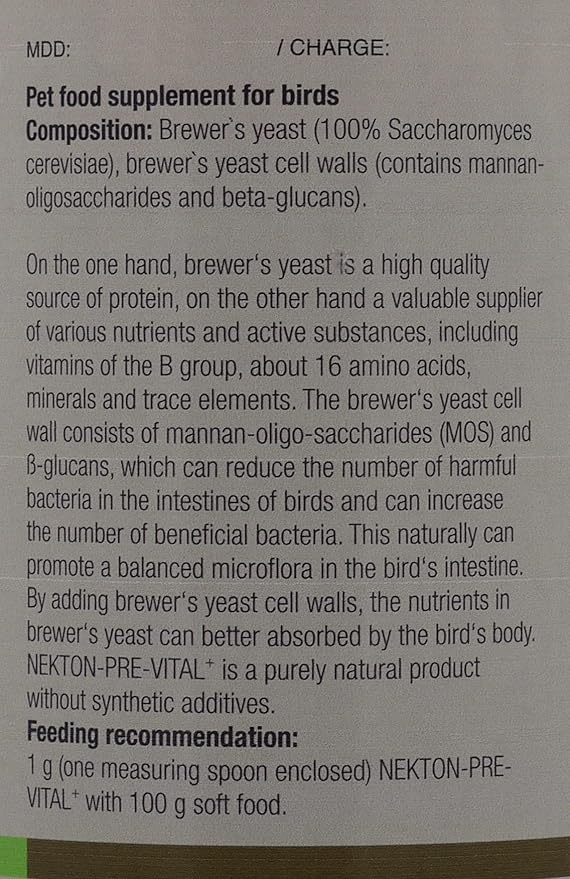 Nekton Pre Vital+ Prebiotic Bird Supplement 50gm / 1.76oz