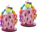 Wontee Bird Calcium Teeth Grinding Chew Treats Toy for Parrot Parakeet Cockatiel Conure Gerbil Rat Mouse Guinea Pig Chinchilla