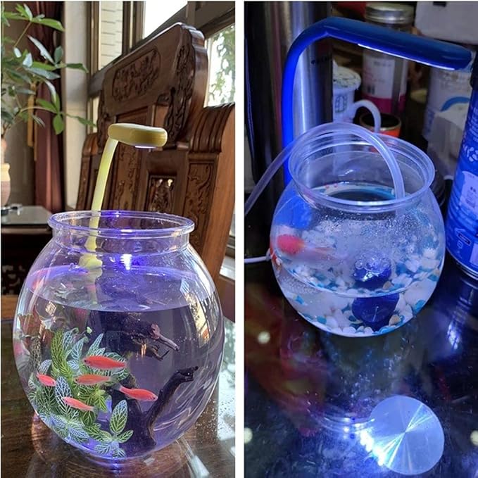 Fish Tabk Transparent Acrylic Fish Tank Aquarium Breeding Box Fish House Aquatic Pet Home Desktop Gasket Marine Portable Bowl for Fish Tank Cool Fish Tank(Large)