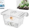 Fish Breeding Box, Transparent Insulation Breeder Box for Fish Tank, 5x3x3 Detachable Plastic Small Tank for Babies, Shrimp, Clown and Guppy