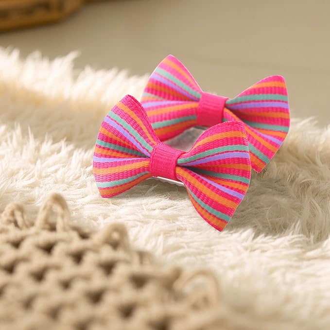 Dog Hair Bows Small Puppy Bowknot Clips for Pet Grooming Accessories Doggy Gifts 100Pcs (50 Pairs)