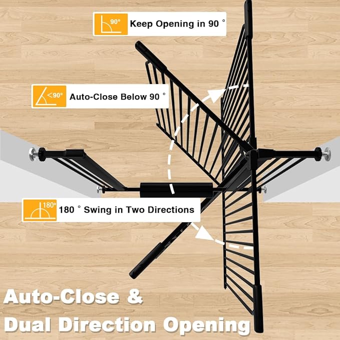 40.5" Tall Baby Gate 40.9-54.7" Wide No Drilling Tall Pet Gate Cat Gate Extra Wide Baby Gate Safety,Extra Narrow Auto-Close for Indoor Stairs, Doorways, and Kitchen