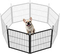 SunsGrove Dog Playpen for Outdoor, Heavy Duty 24 Inch 2 Panels Puppy Play Pen for Indoors, Free and Safe Play Dog Fence, Black