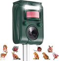 Deer Repellent Devices, Ultrasonic Solar Squirrel Repellen Outdoor, Animal Repellent 5 Adjustable Modes, Raccoon Deterrent, Rabbit Cat Dog Repellent with Motion Sensor for Yard