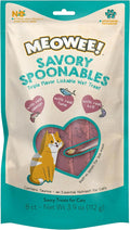 Savory Spoonables with Real Salmon, Tuna & Krill, 8 Count Tube, Triple Flavor Squeezable Lickable Wet Treats for Cats with Built-in Spoon for Less Mess