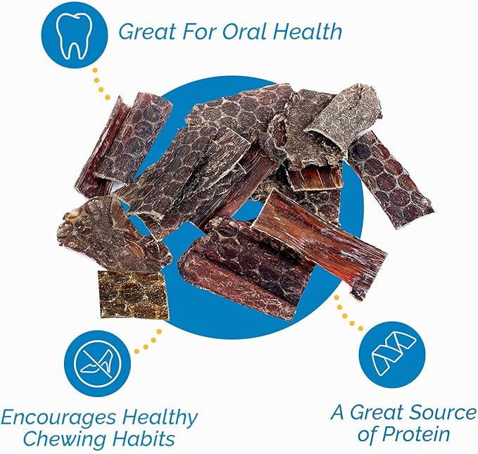 123 Treats Esophagus Dog Treats - (Free Form - 1 lb) 100% Natural, Flat Gullet Sticks for Dogs, Beef Jerky Dog Treats Strips, NO Preservatives, Hormones, or Antibiotics
