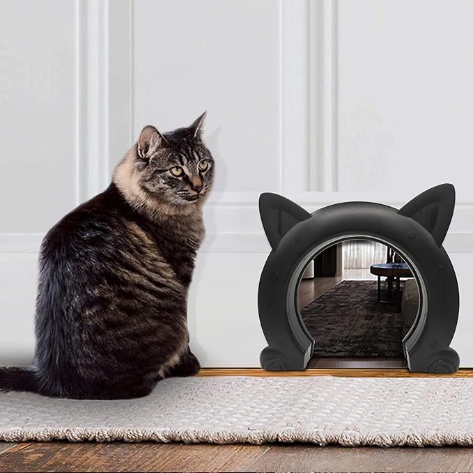 Cat Door for Interior Door,Indoor Cat Door,Pet Doors for Cat, 10.55"*2.45"*9.05" (L)