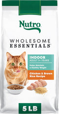 Nutro Wholesome Essentials Dry Cat Food, Indoor Cat Food Dry Chicken & Brown Rice Recipe, 5 lbs.