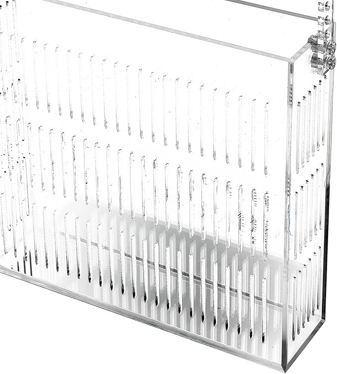 Guppy Breeding Box Aquarium Nursery Incubator Acrylic Hanging Fish Isolation Box with Suction Cups Medium Size for Betta and Shrimp Hatchery