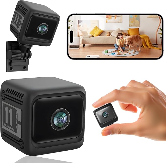 2K Mini Wireless Security Camera, Indoor Home WiFi Camera, Night Vision, Motion Detection, Pet Monitor & Elderly Care, WiFi 6(2.4G Only), Multi-User Sharing, Black