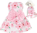 choyaxo Floral Dog Dress Cute Dog Skirt Pet Dress Summer Pet Clothes for Puppy Small Cats