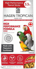 Hagen Tropican High Performance Parrot Food, 3.3 ib. - Hari Parrot Sticks with Peanuts & Sunflower Seeds and Higher Nutrition Levels