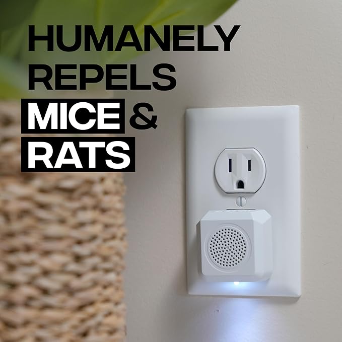 Victor PestChaser Rodent Repellent with Nightlight - Rodent Repellent Indoor Ultrasonic - Rodent Repeller - M756K - Mouse Deterrent Plug in - Mouse Plug in Repellent for House - 6 Units