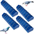 Tioncy 4 Pack Large Pigeon Feeder Bird Dispenser 8 Slot Poultry Feeder Bowl Thick Chicken Feeding Dish Tool Slot Container for Bird Chicken Duck Poultry Parrots, with Removable Steel Wire Partition