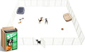 FXW Homeplus Unleashed Indoor Dog Playpen - Stress-Free and Safe Play, Heavy Duty 32 Inch 32 Panels Dog Pen for Small and Medium Dogs, White│Patented