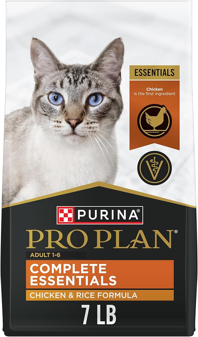 Purina Pro Plan High Protein Cat Food With Probiotics for Cats, Chicken and Rice Formula - 7 lb. Bag