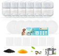6 Sets Filter Replacement Compatible with oneisall 7L/230oz/1.8G Dog Water Fountain, Dog Water Bowl Filter for Stainless Steel Pet Fountain, 5-Layer Filtration System Activated Carbon Ion Resin