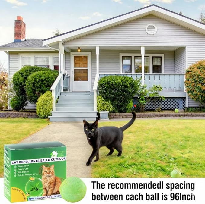 8pcs Cat Repellent Outdoor to Keep Cats Away, Natural Peppermint Oil Cat Deterrent Outdoor and Indoor, Keep Cats Out of Yard, Protect Your Yard and Furniture