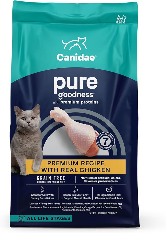 Canidae Pure Limited Ingredient Premium Dry Cat Food, Real Chicken Recipe, 10 lbs, Grain Free