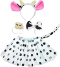 Halloween Animals Cosplay Costume Set - Tutu Skirt Animals Headband Bowtie and Tail Costume Accessories