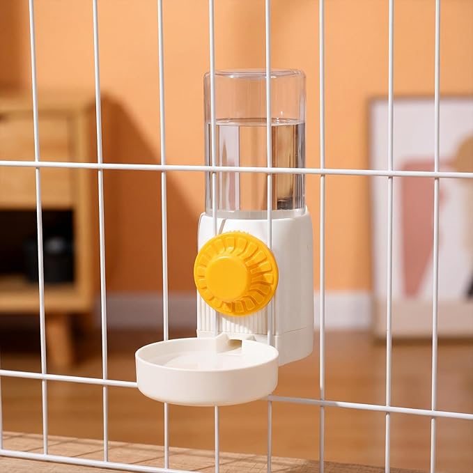 4 Pcs No Mess Small Bird Feeder Parakeet Water Dispenser Set Automatic Clear Parakeet Feeder Acrylic Watered Cage Accessories for Canary Budgie Lovebirds Finches(White)